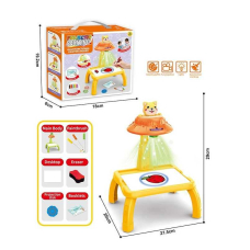 Столик з проєктором ZF 1004 L на батарейках, “Тигр”, підсвітка, диски, фломастери