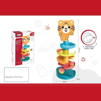 Гра з кулькою для дітей - висота: 41.5 см, 5 кульок, серпантин, баскетбол 668-78 A