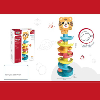 Игра с шариком детская - высота: 52,5 см, 6 шариков, серпантин, баскетбол 668-78 B