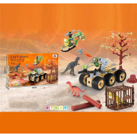 Конструктор J 6613 - 94 детали, инструменты, игровые фигурки, резиновые шины