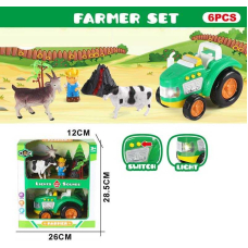 Трактор дитячий - підсвічування, звук, тварини, фермер, аксесуари 500-714