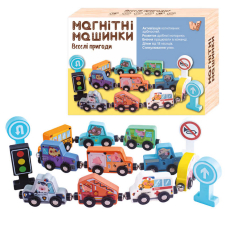 Магнитные машинки детские деревянные 49325