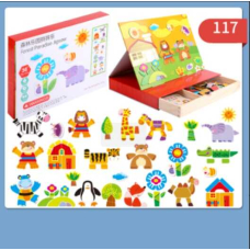 Магнитная игра детская - деревянная, магнитные элементы C 73998