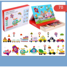 Магнитная игра детская - деревянная, магнитные элементы C 74000