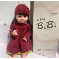 Лялька - звуки, висота 52 см, гумова, пляшечка, памперс, соска, XBY 6617