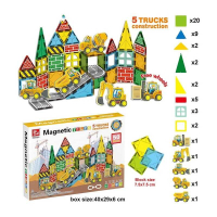 Магнітний конструктор - 50 деталей, 5 фігурок тварин SQ 66002-1