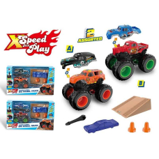 Машинка дитяча - 2 види, металопластик, трансформер, трамплін, викрутка, конуси 661-1014