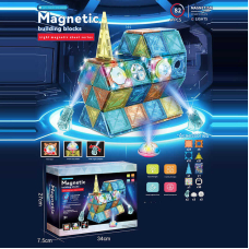 Магнитный конструктор детский - 82 детали, подсветка 6806 A