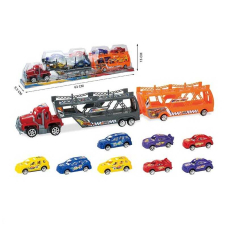 Трейлер дитячий - інерція, 8 машинок, 2 причепи, 6615-757