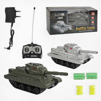Танк 3886 A - 2 цвета, стреляет пульками, звуковые эффекты, пульт 27MHz, гусеничный ход