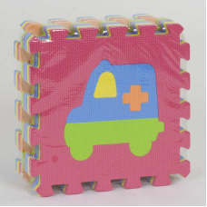 Коврик-пазл EVA Транспорт - массажный, 9 эл. в упаковке, 30х30см С 36607