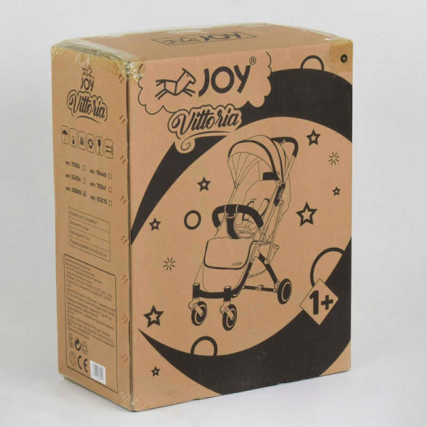 Прогулочная коляска детская «JOY» Vittoria 30883 цвет ТЕМНО-ЗЕЛЕНЫЙ, рама алюминиевая, футкавер, телескопическая ручка