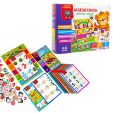 Магнітна дошка "Математика" VT5412-02 "Vladi Toys", 16 карток, 82 магніти