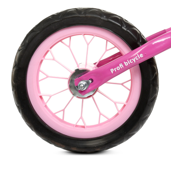 Дитячий беговел з регулюванням сидіння PROFI KIDS 12 дюймів M 3255-1 Рожевий