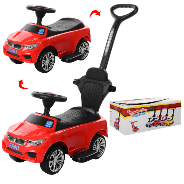 Каталка-толокар Bambi 2в1 с родительской ручкой М 3503B-3