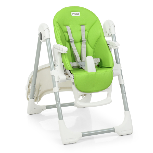 Дитячий стільчик для годування EL CAMINO ME 1038 PRIME Green Apple / сидіння екокожа / колір зелений