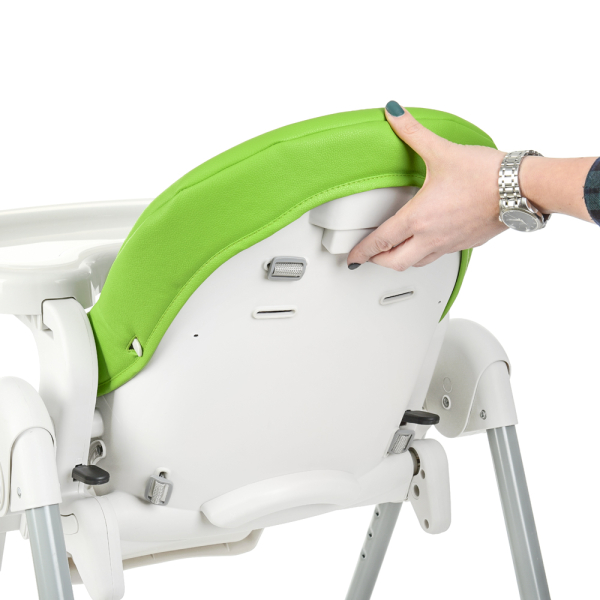 Дитячий стільчик для годування EL CAMINO ME 1038 PRIME Green Apple / сидіння екокожа / колір зелений