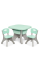 Дитячий пластиковий столик з 2-ма стільцями Bambi NEW TABLE-5 М'ятно-сірий 