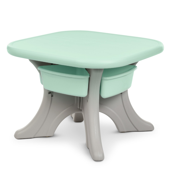 Дитячий пластиковий столик з 2-ма стільцями Bambi NEW TABLE-5 М'ятно-сірий 