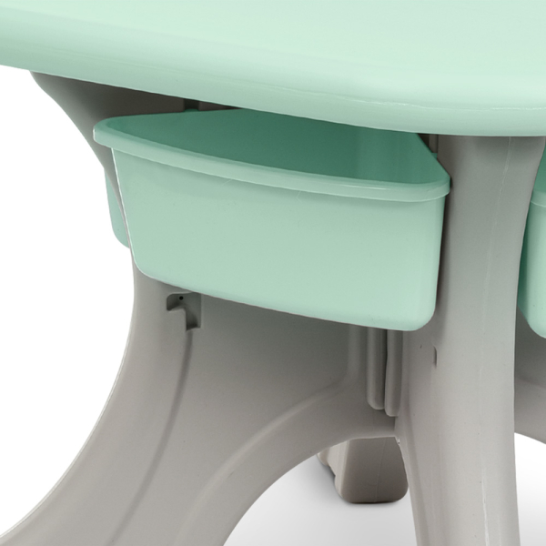 Дитячий пластиковий столик з 2-ма стільцями Bambi NEW TABLE-5 М'ятно-сірий 
