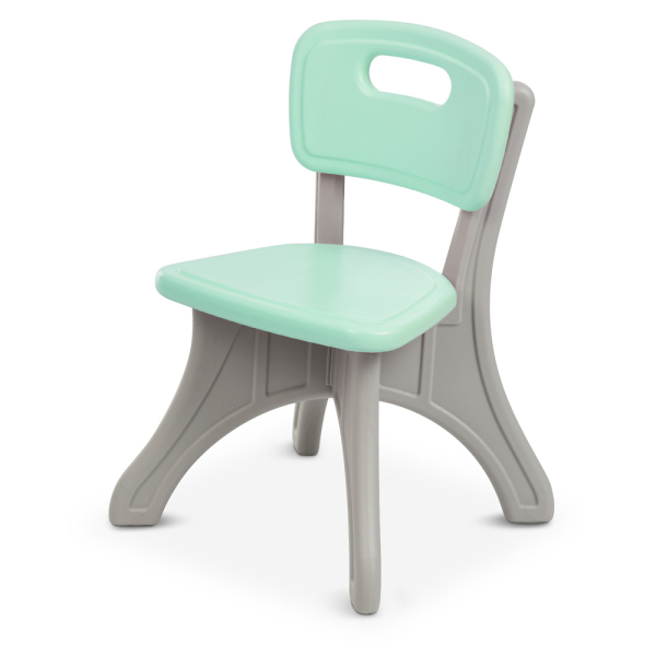 Дитячий пластиковий столик з 2-ма стільцями Bambi NEW TABLE-5 М'ятно-сірий 