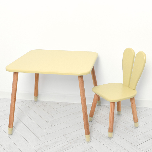 Комплект ARINWOOD Зайчик Слонова кістка (столик+стілець) 04-025BEIGE