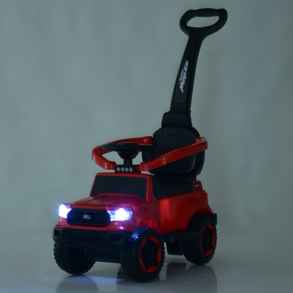 Детский электромобиль Ford каталка-толокар с родительской ручкой Bambi M 4564B-8 Розовый