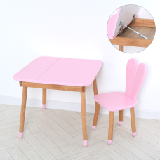Стіл Bambi 04-025R-DESK, зі стільчиком рожевий