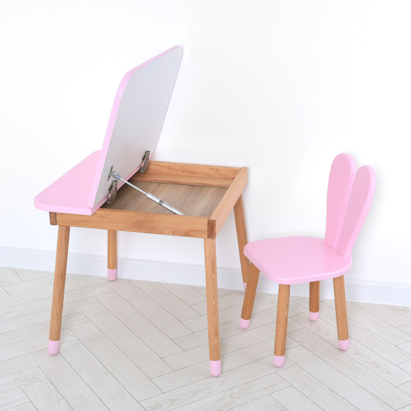 Стіл Bambi 04-025R-DESK, зі стільчиком рожевий