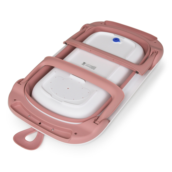 Детская складная ванна с термометром 87х51х23 см для купания малыша El Camino T-Control ME 1106 Pink Розовый