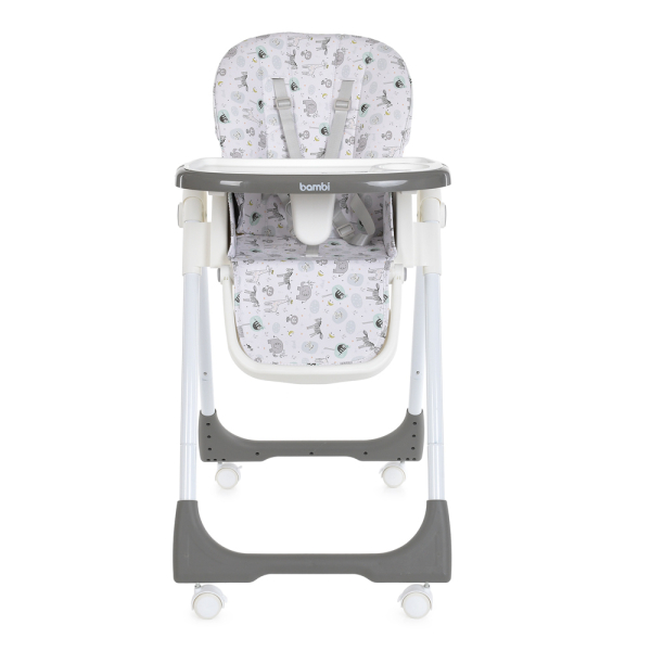 Стільчик Bambi M 5673-11, 5-ти точковий, екошкіра, сірий