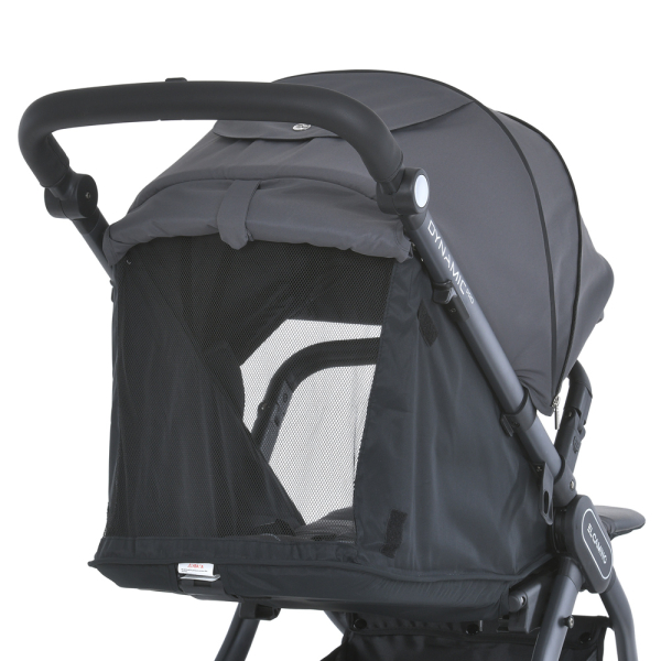 Коляска детская ME 1053-3 DYNAMIC PRO Charcoal до 22 кг, прогулочная, регуль.ручка, 3 пола, черн.рама, сырой