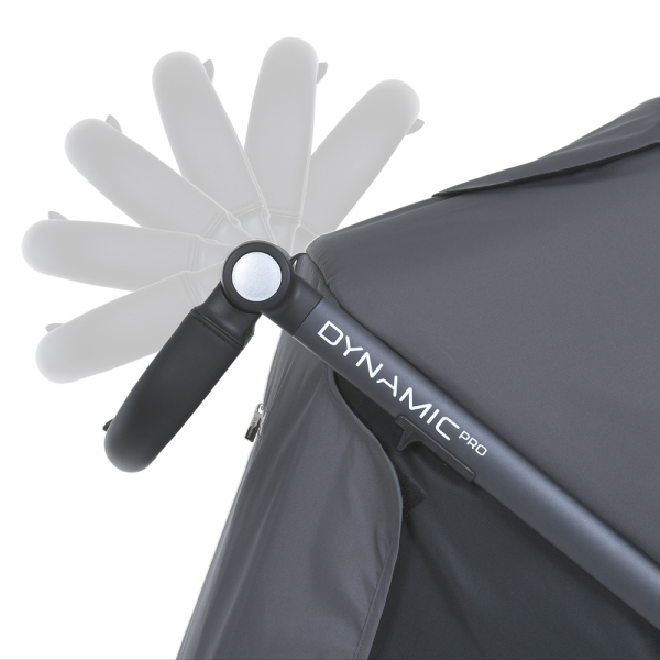 Коляска детская ME 1053-3 DYNAMIC PRO Charcoal до 22 кг, прогулочная, регуль.ручка, 3 пола, черн.рама, сырой