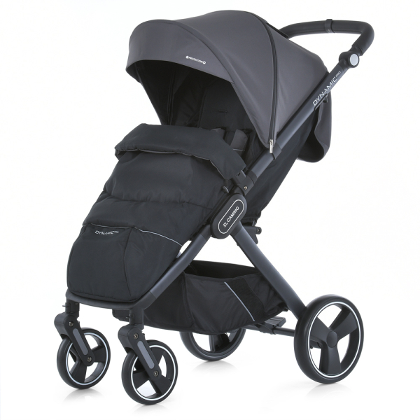 Коляска детская ME 1053-3 DYNAMIC PRO Charcoal до 22 кг, прогулочная, регуль.ручка, 3 пола, черн.рама, сырой