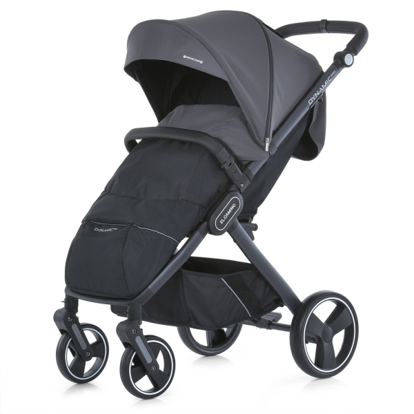 Коляска детская ME 1053-3 DYNAMIC PRO Charcoal до 22 кг, прогулочная, регуль.ручка, 3 пола, черн.рама, сырой