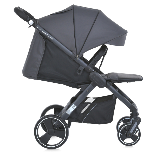 Коляска детская ME 1053-3 DYNAMIC PRO Charcoal до 22 кг, прогулочная, регуль.ручка, 3 пола, черн.рама, сырой