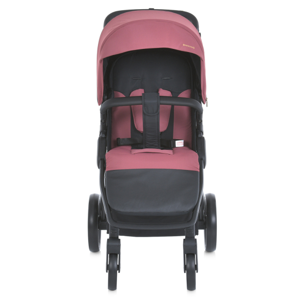 Коляска детская ME 1053-3 DYNAMIC PRO Dusty Rose до 22 кг, прогулочная, регулировка.ручка, 3 пола, черн.рама