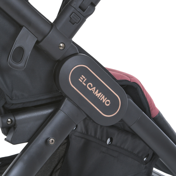 Коляска детская ME 1053-3 DYNAMIC PRO Dusty Rose до 22 кг, прогулочная, регулировка.ручка, 3 пола, черн.рама