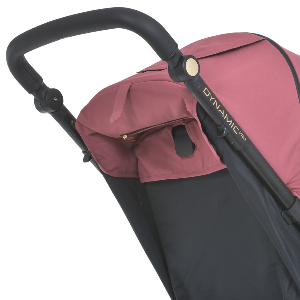 Коляска детская ME 1053-3 DYNAMIC PRO Dusty Rose до 22 кг, прогулочная, регулировка.ручка, 3 пола, черн.рама