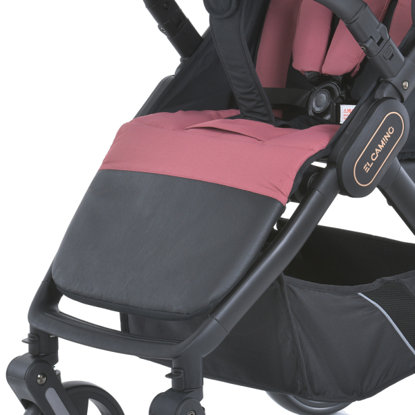 Коляска детская ME 1053-3 DYNAMIC PRO Dusty Rose до 22 кг, прогулочная, регулировка.ручка, 3 пола, черн.рама