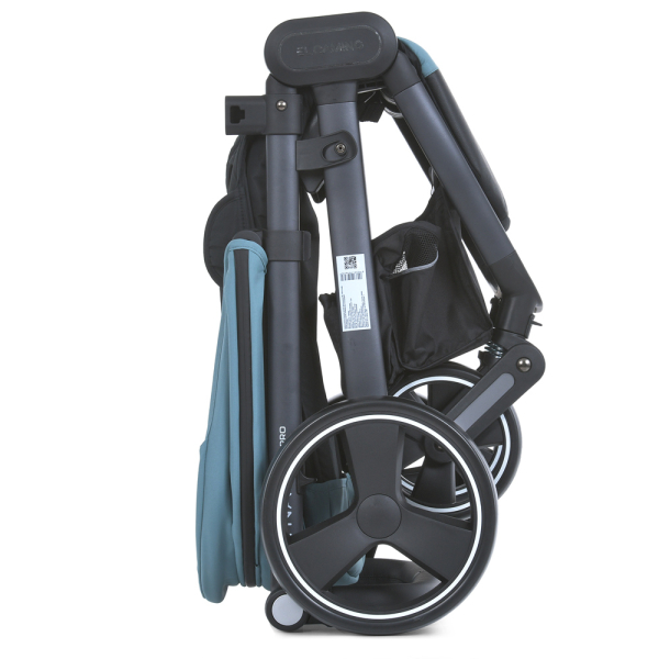 Коляска детская ME 1053-3 DYNAMIC PRO Arctic до 22 кг, прогулочная, регуль.ручка, 3 пола, черн.рама, мятный