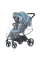 Коляска детская ME 1053-3 DYNAMIC PRO Arctic до 22 кг, прогулочная, регуль.ручка, 3 пола, черн.рама, мятный