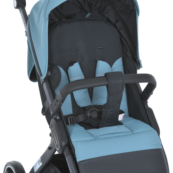 Коляска детская ME 1053-3 DYNAMIC PRO Arctic до 22 кг, прогулочная, регуль.ручка, 3 пола, черн.рама, мятный