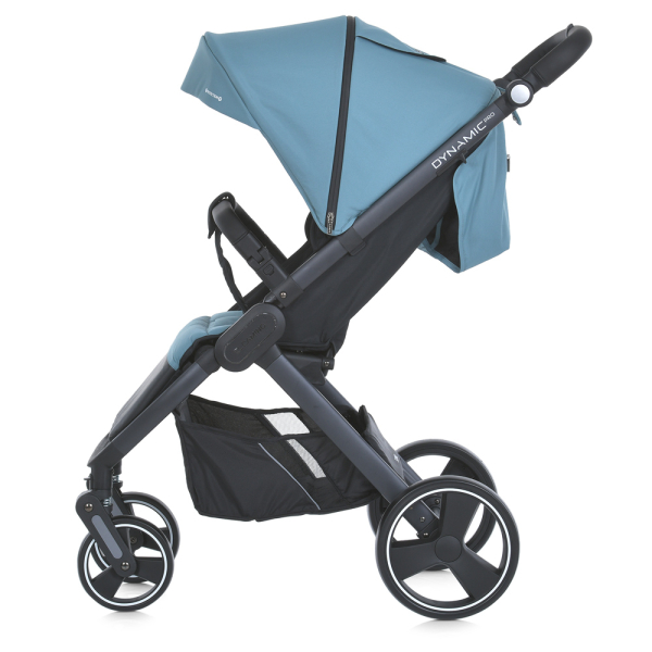Коляска детская ME 1053-3 DYNAMIC PRO Arctic до 22 кг, прогулочная, регуль.ручка, 3 пола, черн.рама, мятный