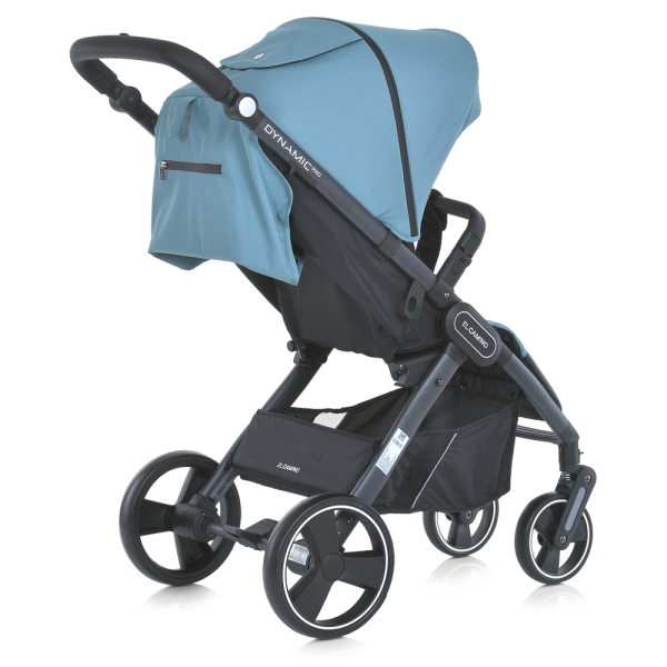 Коляска детская ME 1053-3 DYNAMIC PRO Arctic до 22 кг, прогулочная, регуль.ручка, 3 пола, черн.рама, мятный