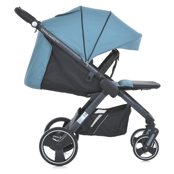 Коляска детская ME 1053-3 DYNAMIC PRO Arctic до 22 кг, прогулочная, регуль.ручка, 3 пола, черн.рама, мятный