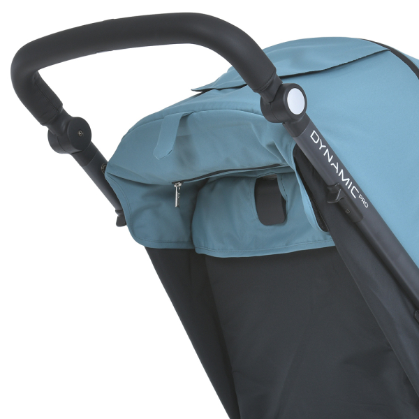 Коляска детская ME 1053-3 DYNAMIC PRO Arctic до 22 кг, прогулочная, регуль.ручка, 3 пола, черн.рама, мятный