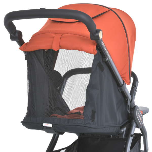 Коляска детская ME 1053-3 DYNAMIC PRO Redwood до 22 кг, прогулочная, регуль.ручка, 3 пола, черн.рама