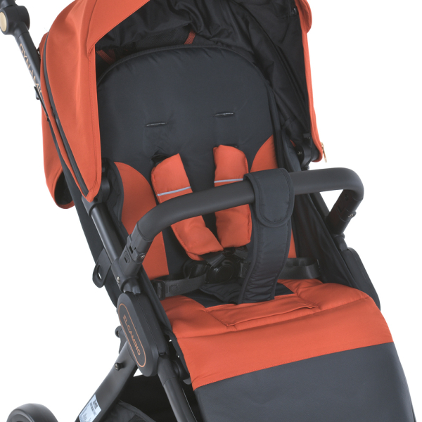 Коляска детская ME 1053-3 DYNAMIC PRO Redwood до 22 кг, прогулочная, регуль.ручка, 3 пола, черн.рама