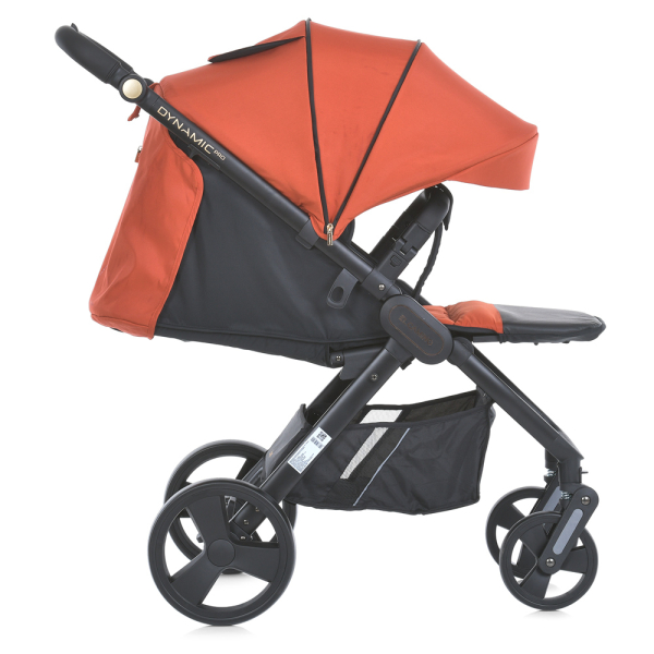 Коляска детская ME 1053-3 DYNAMIC PRO Redwood до 22 кг, прогулочная, регуль.ручка, 3 пола, черн.рама
